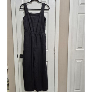 Women's M&S Black Linen Rich Jumpsuit Size 10